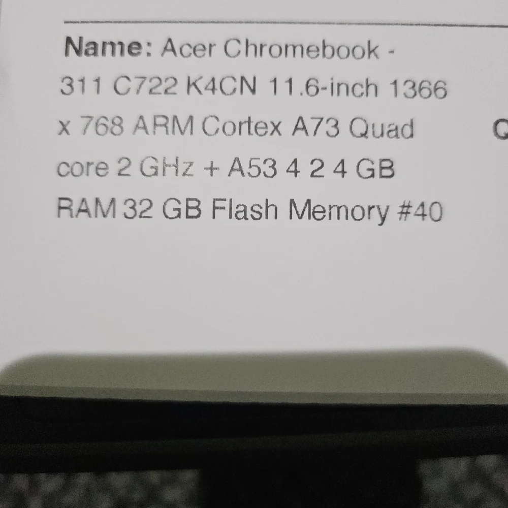 Acer Chromebook - Sleek Black Design